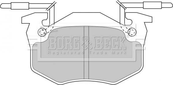 BORG & BECK Комплект тормозных колодок, дисковый тормоз BBP1306